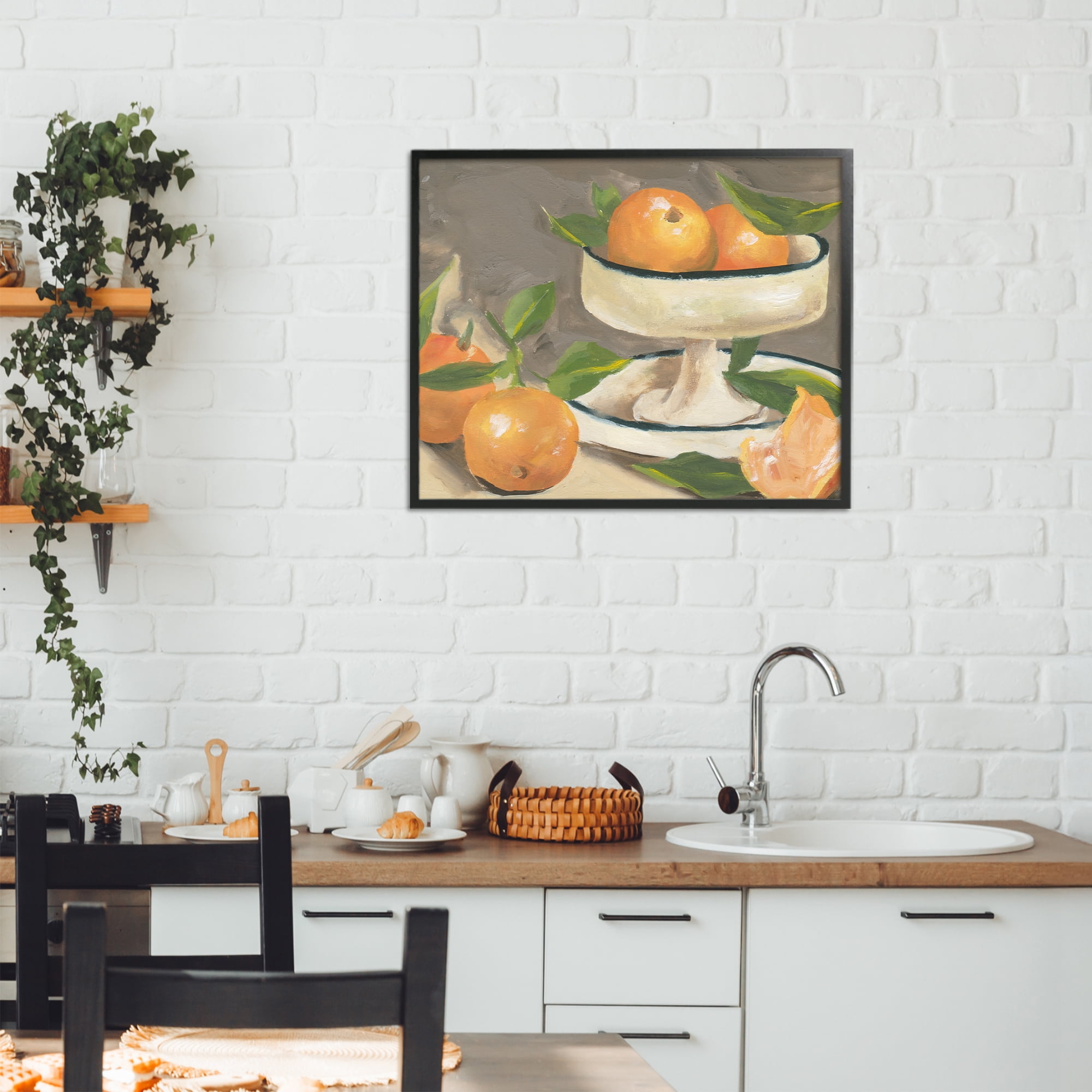 Stupell Industries Citrus In Stillness Black Framed Giclee Art, design by Melissa Wang