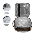 thumbnail image 3 of 10.5X9.5in Square Insulated Lunch Bag Leak-proof Lunch Box for Outdoor Work Picnic Farm Brown Horse, 3 of 6