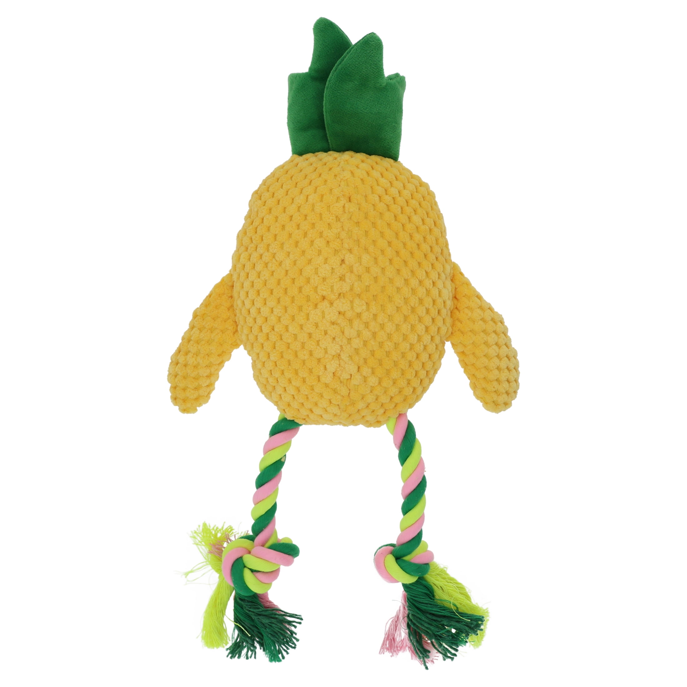 Vibrant Life Summer Plush Pineapple Dog Toy with Squeaker, Chew Level 2