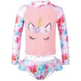 thumbnail image 1 of RUNQHUI Girls' Cartoon Horse Print Rash Guard Set Long Sleeve Two Piece Swimsuit Bathing Suit with Abstract Fish Scales 12, 1 of 7