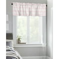 thumbnail image 4 of Kitchen Cafe Valance Curtain for Small Windows,Pink Buffalo Lattice Farmhouse Rod Pocket Short Valances Rural Farm Check Window Treatment Panel for Living Room/Bedroom/Bathroom,42x12in, 4 of 9
