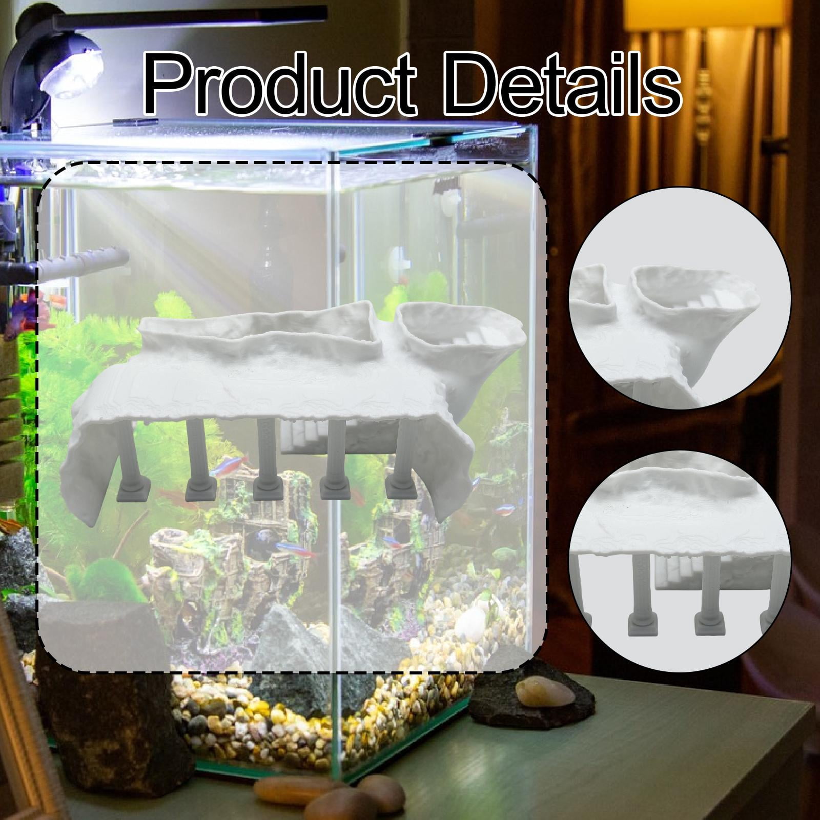 Bvdfgk Aquarium Roman Column Cave Aquarium Decor Fish Tank Accessories Fish Hideout for L White