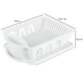 Sterilite 2Piece Dish Rack Dish Drainer Set, White