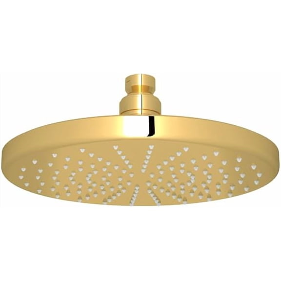 Rohl 8" Rain Showerhead in Unlacquered Brass - 1075/8ULB