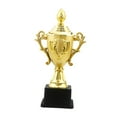 thumbnail image 5 of WHAMVOX Golden Trophy with Black Base for Awarding Parties or Ceremonies Plastic 24cm Mini Size, 5 of 8