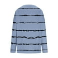 thumbnail image 4 of Womens Soft Pullover Sweaters Plus Size Long Sleeve Striped Sweatshirts V Neck Casual Loose Tops Lounge Wear, 5XL Blue, 4 of 6