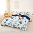 thumbnail image 2 of spefrowx Watercolor Sea Turtle Bedding for Women, Sky Blue Anchor Shipwheel Coral Duvet Cover Full, Navy Reversible, 3pcs, 1 Duvet Cover and 2 Pillowcases, 2 of 6