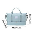 thumbnail image 3 of Travel Duffle Bag with Shoe Compartment, 18.5"x7.8"x 10.24" Weekender Tote for Women Men, Gym Duffle Bag with Wet Pocket, 3 of 5