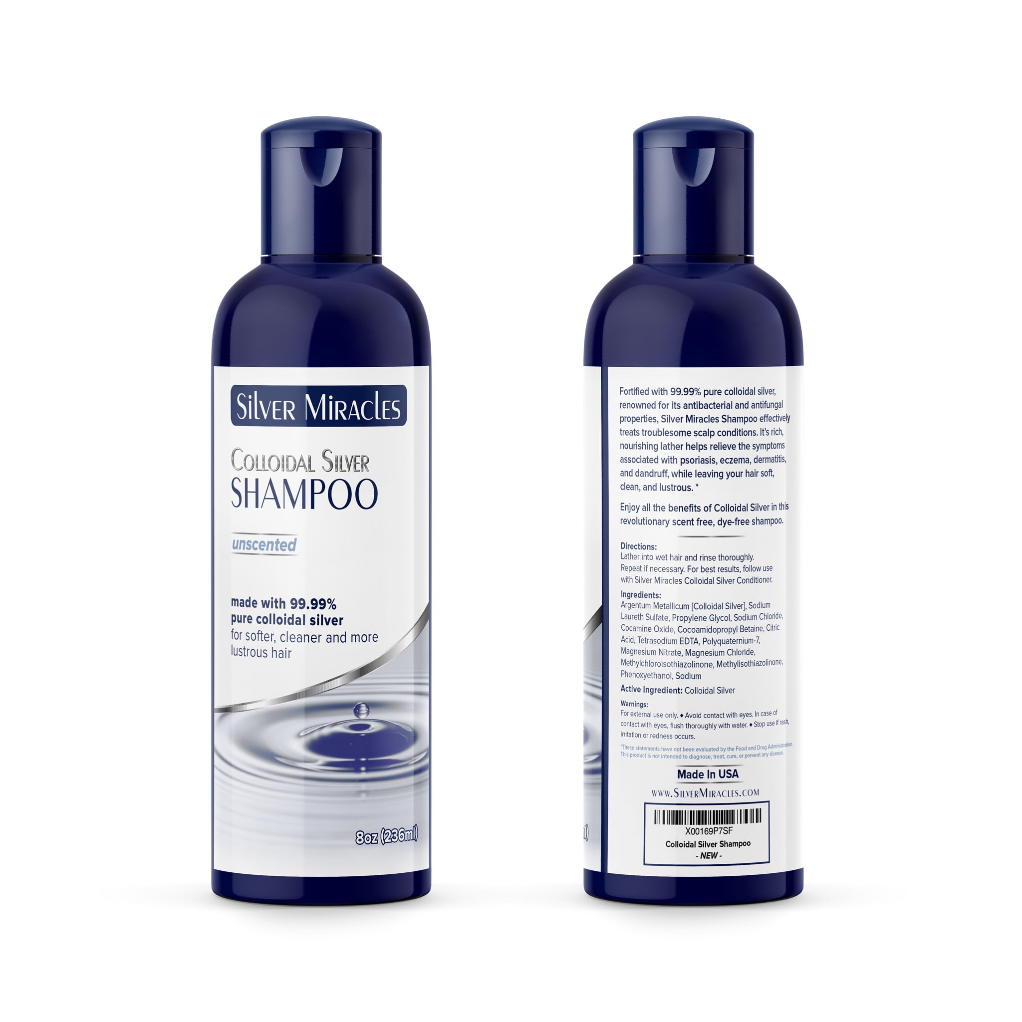 Silver Miracles Colloidal Silver Shampoo 8 oz