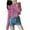 Hot Pink, variant on Off Shoulder Crop Tops for Women Workout Gym Dance Mesh Top Summer Top Loose Casual Long Sleeves Solid Color T Shirt