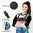 thumbnail image 2 of Rainbow Color Wolf 5 Pcs Kitchen Set Heat Resistant Oven Mitts and Non-Slip Pot Holders with Adjustable Cooking Apron, 2 of 6