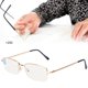 thumbnail image 4 of Gafas de lectura anti-rayos azules modernas para presbicia que alivian la fatiga visual (+250 marco dorado), 4 of 10