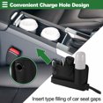 thumbnail image 3 of Organizador de Relleno de Espacio para Asiento de Coche Unique Bargains con Soporte para Vaso Lado del Pasajero de Cuero Sintético Negro, 3 of 6