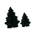 thumbnail image 3 of 2 Adornos Navideños de Papel para Árbol de Navidad, Esculturas Hechas a Mano, Decoración Navideña Verde oscuro, 3 of 9