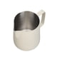 thumbnail image 3 of Taza de flores de acero inoxidable, taza de espuma artística con boca puntiaguda, jarra para hacer espuma de café para el hogar, cafetería, 350ML, color blanco, 3 of 14