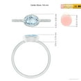 thumbnail image 5 of ANGARA Natural Bezel-Set Oval Aquamarine and Diamond Ring in 14K White Gold for Women (Size-7x5mm) | March Birthstone, Birthday, Anniversary, Jewelry Gift for Women | Natural Aquamarine Ring, 5 of 10
