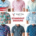 thumbnail image 6 of YATTA GOLF Standout Performance Golf Polo Shirts – Men’s – 8-Track – XL, 6 of 9