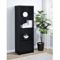 thumbnail image 2 of Winfield 3-shelf Media Tower Entertainment Pier Black, 2 of 11
