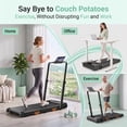 thumbnail image 6 of CURSOR FITNESS Walking Pad with Adjustable Height,Under Desk Treadmill for Home Office,Folding Treadmill with 3.0 HP Motor,LED Display,Remote Control,350 lb Capacity, 6 of 7