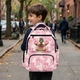 thumbnail image 6 of Bulopur Pink Camo Bow Duck Kids Backpack for Girls Sweet School Bag Lightweight/Breathable/Durable/Waterproof Multi-Pocket Book Bag for Daily Use, 6 of 8