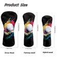 thumbnail image 6 of Uorisanigo 3 Pack Golf Club Head Covers, Driver/Fairway/Hybrid Headcovers, Soft Polyester Lined for Extra Club Protection, Designed to Fit All Woods and Drivers, Accessories, Golf & Grit, 6 of 7