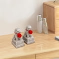 thumbnail image 4 of simhoa 2 Pieces Foo Dog Statue Small Collection Miniature Figurines Asian Stone Lion, 4 of 8