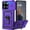 Purple, variant on for Motorola Moto Edge 2025 Case with Slide Camera Lens Cover, Built-in Ring Stand Shockproof Protective Phone Case for Motorola Edge 2025 Case (Purple)
