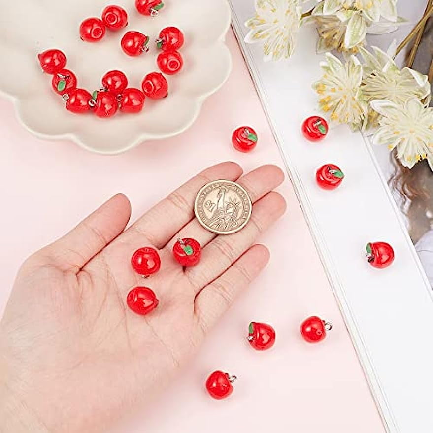 1 Box 25Pcs Teacher Charms Resin School Best Teacher Student Charm Flat  Back Red Apple Charm Book Charms 