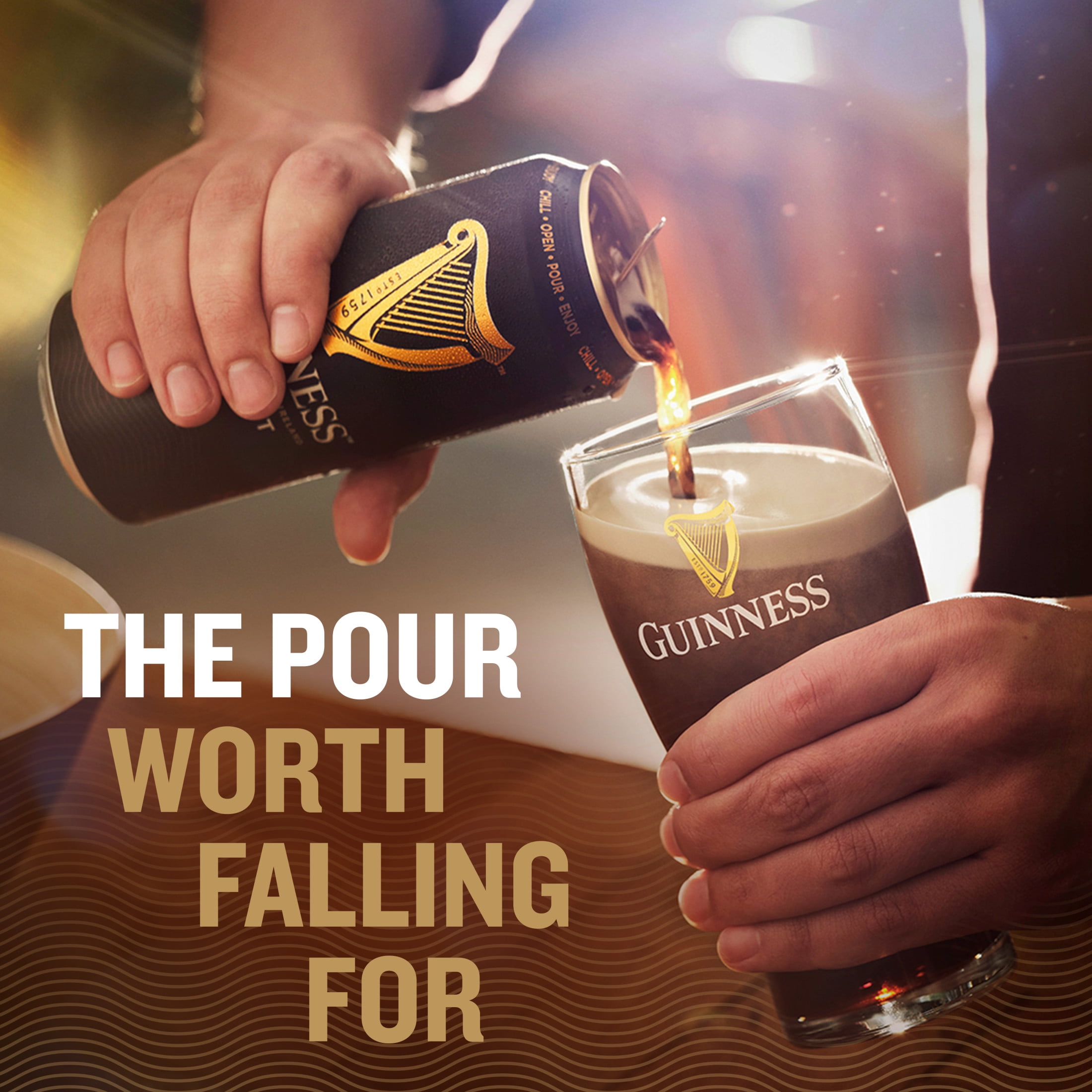Guinness Draught Stout Import Beer, 8 pack cans, 14.9 fl oz, 4.1% ABV