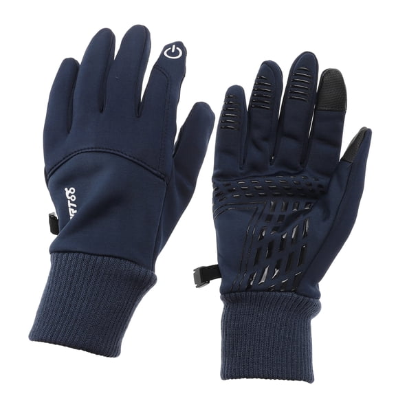 Unique Bargains M Motorcycle Gloves Breathable Full Finger Gloves Polyester Outdoor Gloves Blue 1 Pair