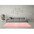 thumbnail image 3 of Ahgly Company Indoor Round Abstract Red Contemporary Area Rugs, 4' Round, 3 of 4