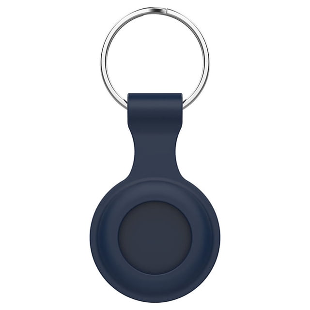 Protector AirTag, funda de goma de gel de silicona compatible con AirTag, cubierta protectora suave ultrafina que absorbe los golpes, azul medianoche-azul medianoche- Sailing Electrónica