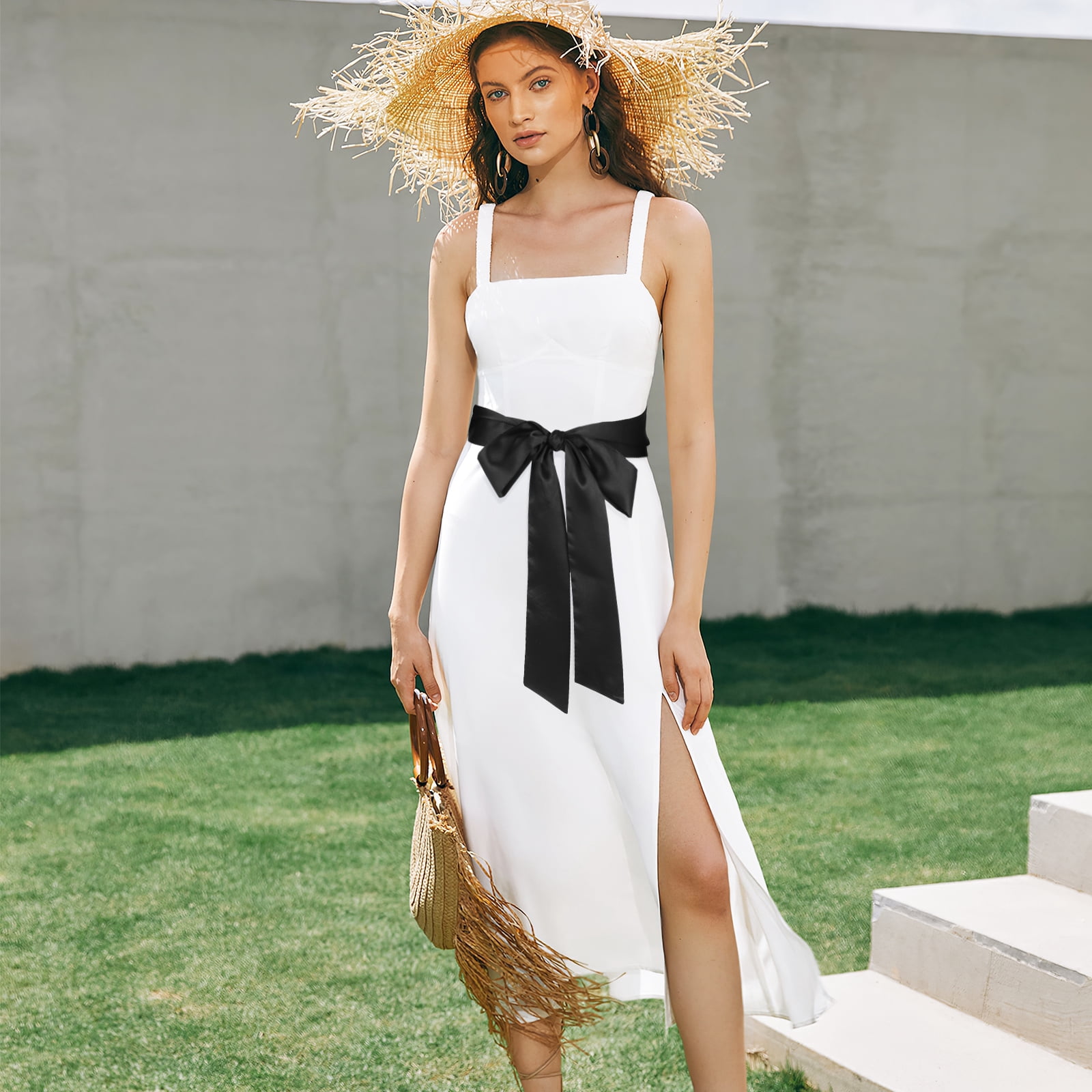 how to tie a fabric belt on a dress