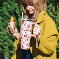 thumbnail image 3 of 40 oz Cute Strawberry Print Tumbler with Handle and Straw Lid Strawberry Themed Gifts for Women Double Insulated Cup Travel Coffee Mug, 3 of 6