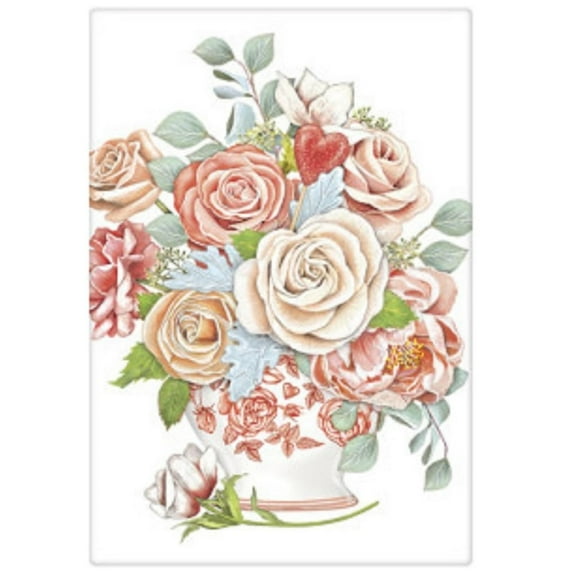 Mary Lake-Thompson BT908 Pink Roses Cotton Flour Sack Dish Towel