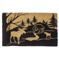 thumbnail image 1 of Entryways Basics P2247 Moose Lodge Coir Doormat with Backing - Black, 1 of 1