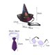 thumbnail image 2 of Conjunto de capa, collar, sombrero, pajarita y gafas para mascotas de Herrenming, suministros festivos para disfraces de perros y gatos, patrones de calabaza, suministros para mascotas, 2 of 3