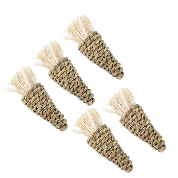 Woven Carrot Toss Toys, Natural Sturdy  Straw Carrot Toys  For Leisure Space For Pets For Small Animals For Chewing Exercise