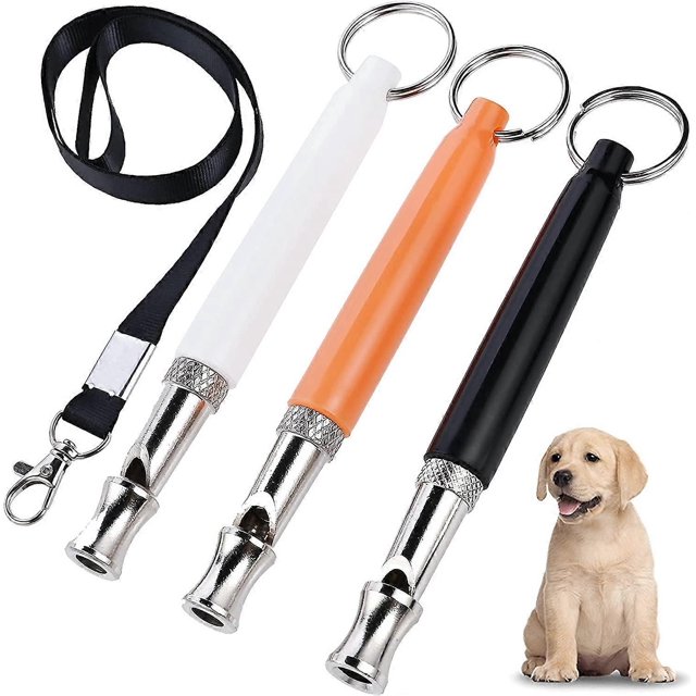 ZHAOCHENG Juego de 3 silbatos ultrasónicos profesionales para perros con cordón para entrenamiento y llamada