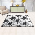thumbnail image 3 of Hawaiian Palm Tree Black Area Rugs Colorful Large Non-Slip Floor Mat Decorative Carpets Doormat for Kitchen Living Dining Dorm Playing Room Bedroom 60 x 39inch, 3 of 7