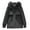 Black, variant on Winter Women Jacket - Furry Hood Long Sleeves Padded Drawstring Waist Pockets Cotton Coat Zipper Closure Mid Length Solid Color Windproof