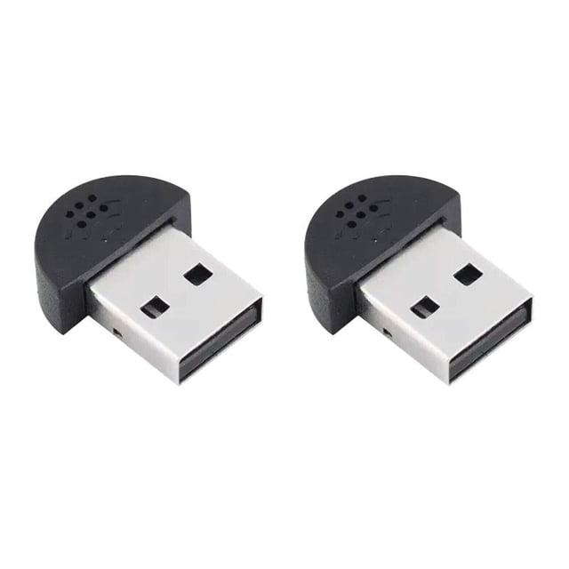 Monstrate Laptop Computer External USB Microphone Studio Electronic Device Driver-free Adapter Mic Portable Audio Speech for Negro 2piezas