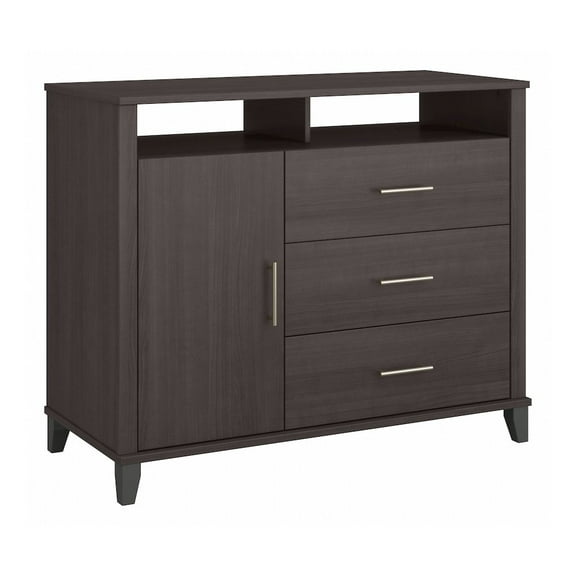 Somerset Tall Sideboard Buffet Cabinet in Storm Gray - Engineered Wood