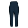 thumbnail image 6 of lcziwo Girls Leggings Trendy Ruched Short Yoga Dance Pants Toddler Casual School High Waisted Tight Capri Pant Navy 10 Years Sale of The Day Clearance, 6 of 7