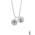 thumbnail image 2 of Delight Jewelry Silvertone Domed Black OD Silvertone Script Initial Disc - Z - Charm Necklace, 20"+3", 2 of 4