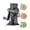 Gray, variant on M Buder Rotary Cheese Grater with 3 Interchangeable Blades, Hand Crank Cheese Shredder Vegetable Chopper , Mandoline Slicer, Suction Base, Gray