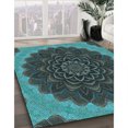 thumbnail image 3 of Ahgly Company Machine Washable Indoor Rectangle Transitional Dark SlateGray or Dark SlateGrey Green Area Rugs, 5' x 7', 3 of 7