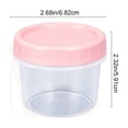 thumbnail image 3 of Plastic Food Storage Container with Lid, Transparent P Ink Yogurt Pudding Jar, Compact Stackable Sealed Dessert Box 7.8 x 6.2 cm, 1 Pack, 3 of 6