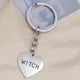 thumbnail image 5 of 2 llaveros con forma de corazón de bruja, colgantes de metal, accesorios para coche, cartera y bolso., 5 of 8