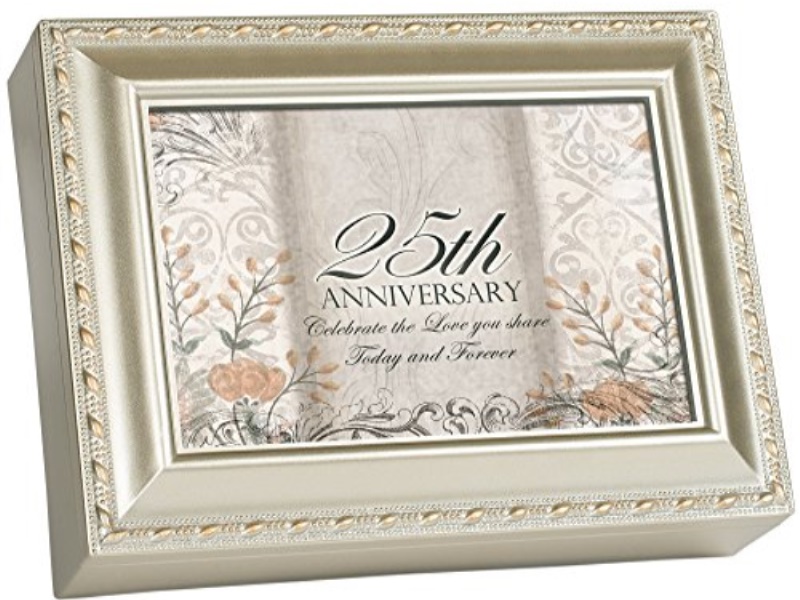 Cottage Garden 'Place In My Heart' Music Jewelry Box – Woodgrain Embossed, Plays Unchained Melody